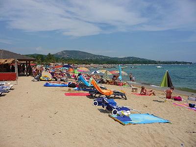 Plage de la france à Port grimaud