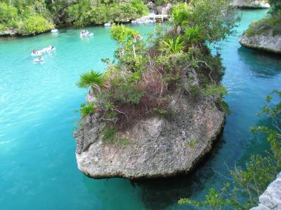 Plage du mexique à Ecosystème magnifique Ecoparc de Xel-Ha