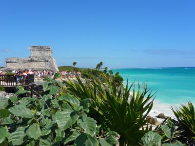 Plage du mexique à Tulum - archeologie Maya Yucatan