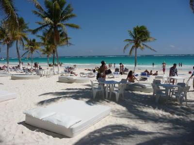 Plage du mexique à Plage Paraiso au sud de Tulum