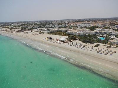 Plage de la tunisie à Djerba en été