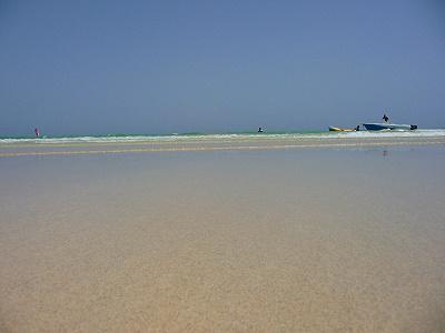 Plage de la tunisie à Djerba aux grandes marées