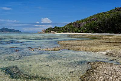 Plage des seychelles à Plage Source d'Argent La Digue