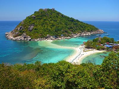 Plage de la thailande à Les trois îles de Koh Nang Yuan