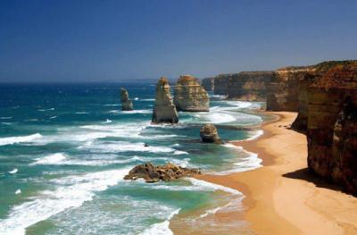 Plage de L' australie à Les douze apotres