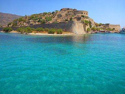 Plage de la crete à Ile de Spinalonga