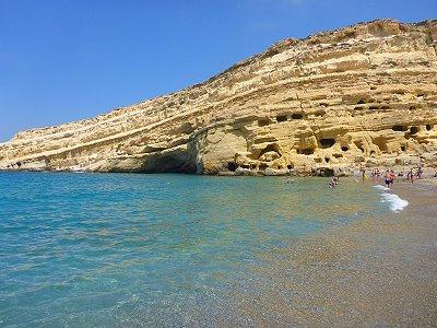 Plage de la crete à Matala