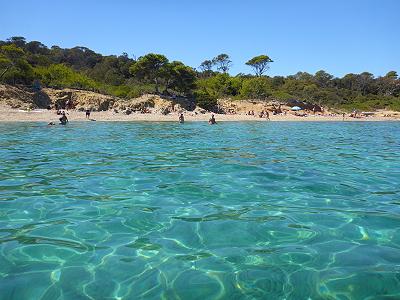 Plage de la france à Ile de Porquerolles plage d'argent
