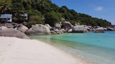 Plage de la thailande à Ile privée de Koh Nang Yuan
