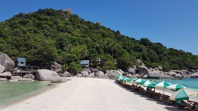 Plage de la thailande à Langue de sable Koh Nang Yuan