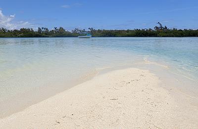 Plage de l' ile maurice à Langue de sable Ile aux cerfs Maurice